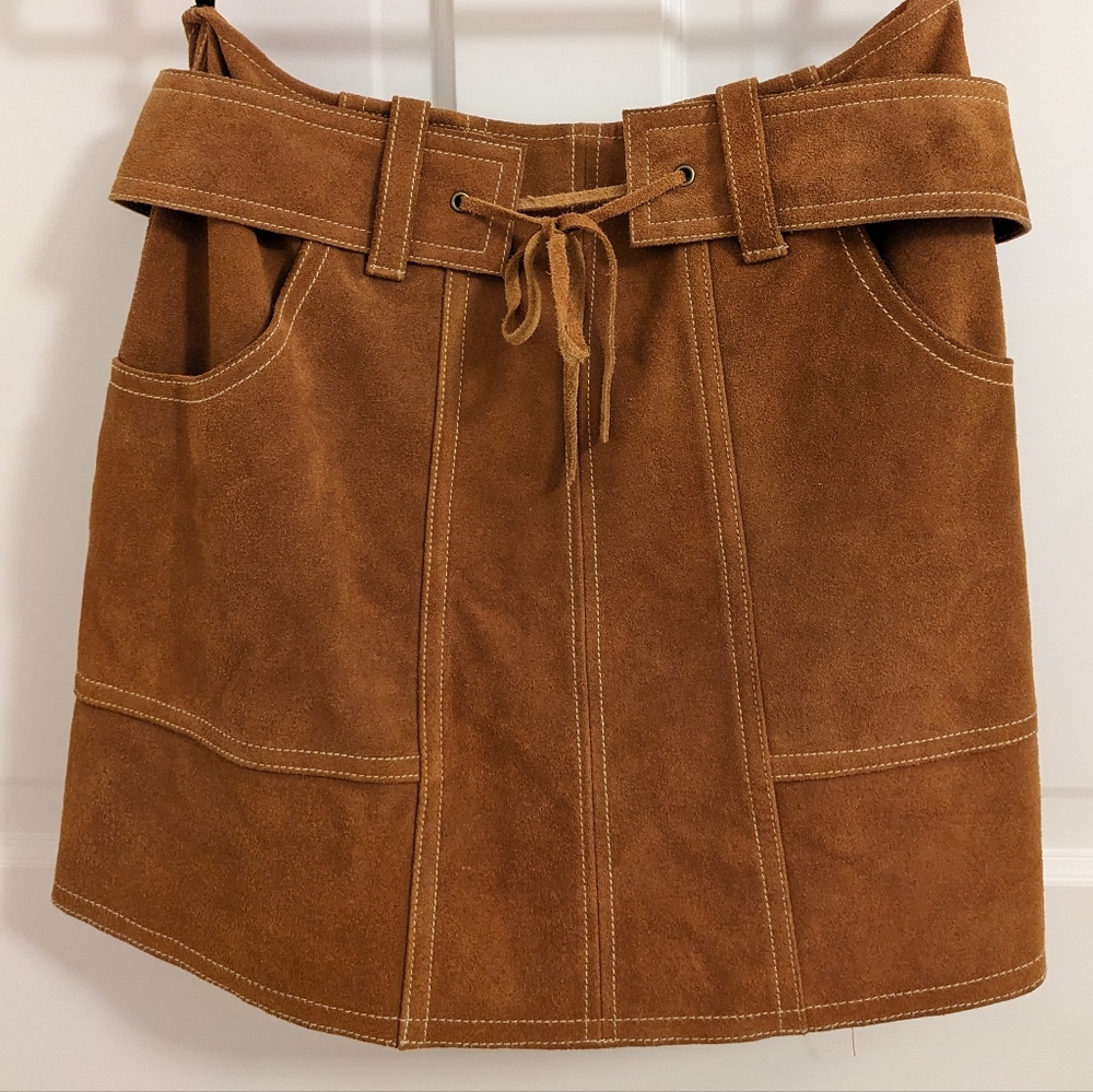 Anna Sui suede mini skirt